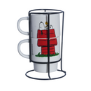 Kit Canecas Snoopy com Suporte Empilhável Coleção Woodstock