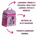 Lancheira Princesas Térmica Infantil com Alça e Bolso