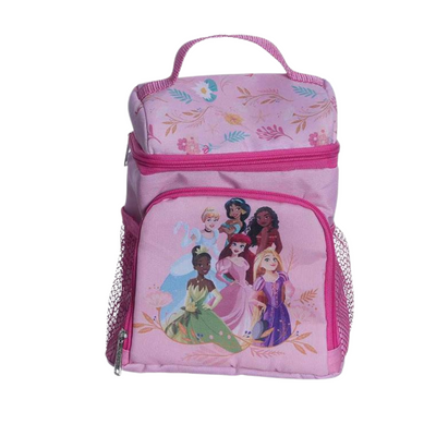 Lancheira Princesas Térmica Infantil com Alça e Bolso