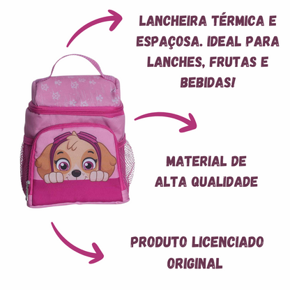 Lancheira Maleta Térmica Skye Patrulha Canina Infantil