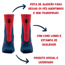 Meia Homem-Aranha Spiderman Cano Longo Tamanho Único