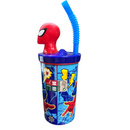 Copo 3d Canudo Homem Aranha 360ml