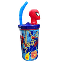 Copo 3d Canudo Homem Aranha 360ml