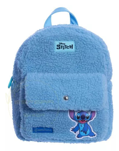 Mini Mochila Infantil Stitch Pelúcia