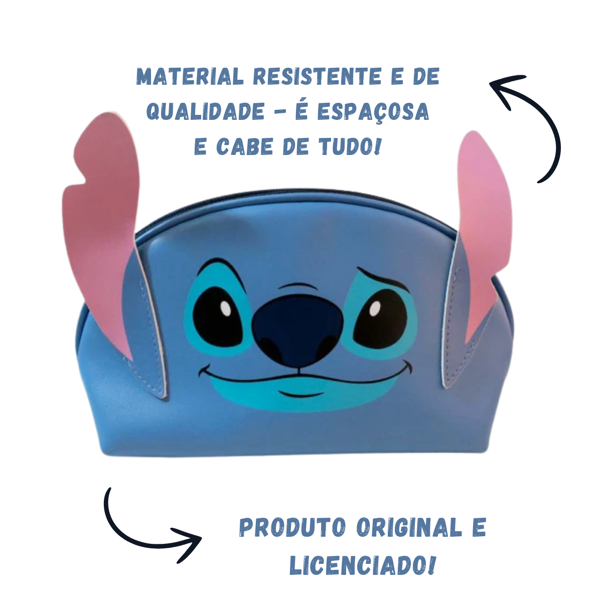 Necessaire 3d Stitch Orelhinhas Maquiagem Estojo