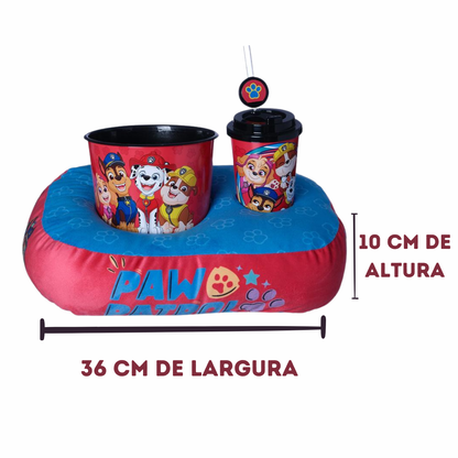 Kit Patrulha Canina Pipoca Infantil – Balde Copo e Almofada