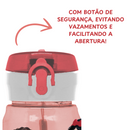Garrafa Princesas Disney 650ml Infantil com Tampa de Segurança