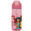 Garrafa Princesas Disney 600ml Infantil com Canudo e Tampa Click Plástico Livre de BPA
