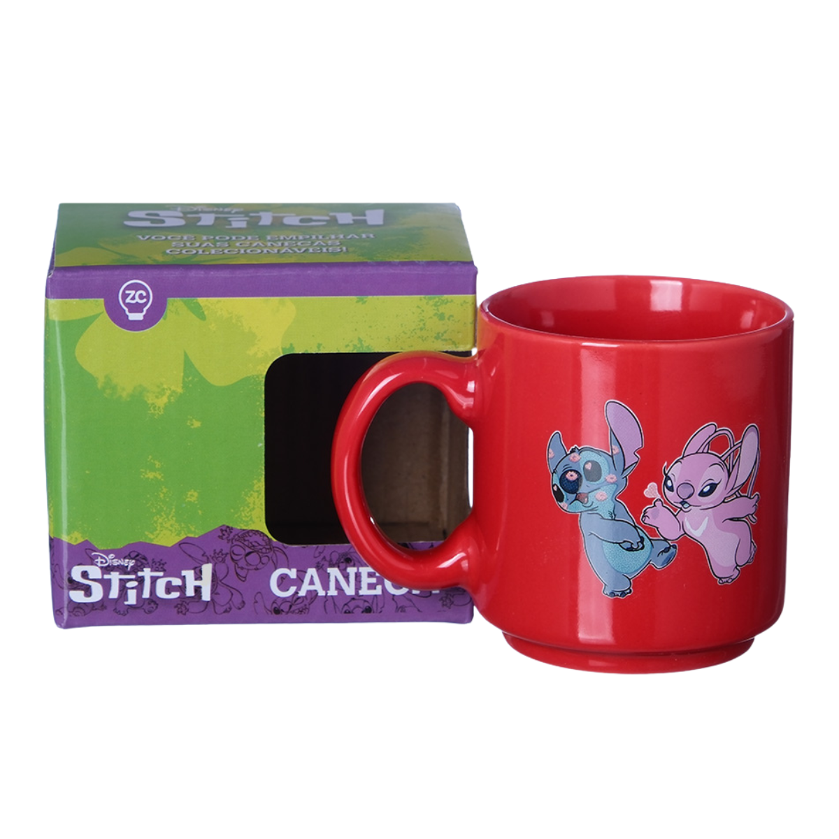 Mini Caneca Stitch Love Namorados 100ml