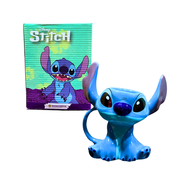 Caneca 3D Stitch 200ml em Cerâmica – Colecionável Disney | Formato Divertido