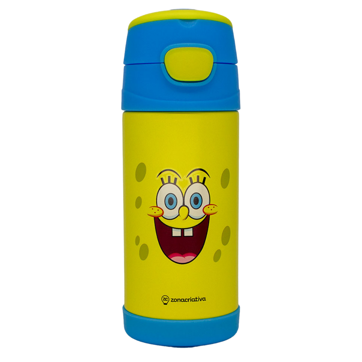 Garrafa Térmica Inox Bob Esponja Infantil Criança 350ml