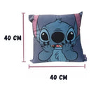 Almofada Stitch Disney 40x40cm Aveludada Macia Confortável