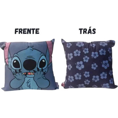 Almofada Stitch Disney 40x40cm Aveludada Macia Confortável