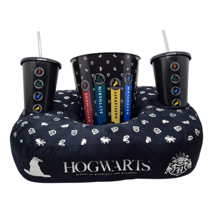 Kit Harry Potter Hogwarts com Almofada Porta Kit, 2 Copos, Balde 4,2L e Brinde Exclusivo