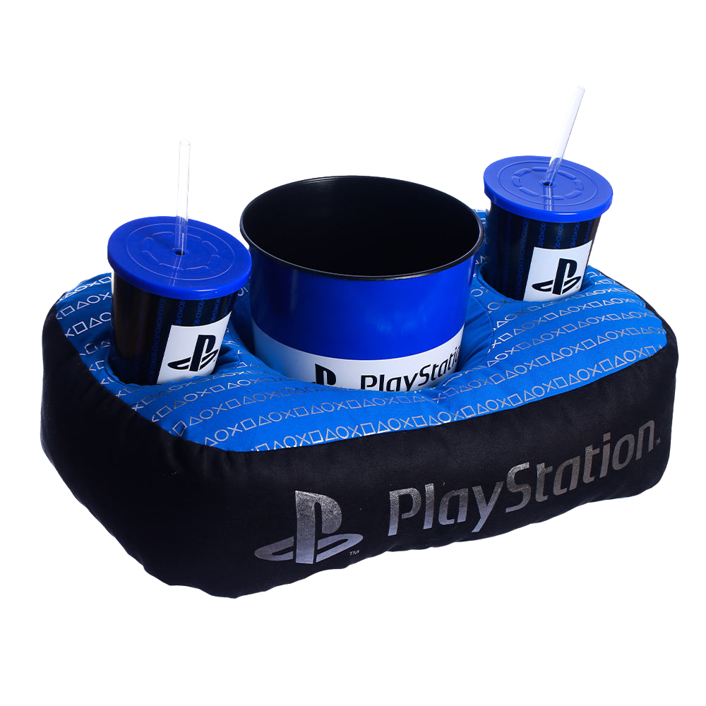 Kit Almofada Porta Pipoca Balde e Copos Playstation Video Game