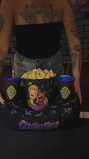 Kit Almofada Porta Pipoca Balde e Copos Scooby-Doo