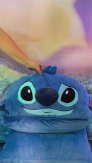 Colchonete Almofada Gigante Stitch 1,37m Formato 3D Chão Descanso Brincadeira TV