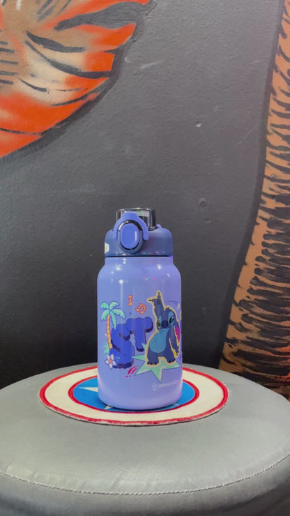 Garrafa Térmica Stitch 500ml – Aço Inox com Tampa de Rosca e Alça