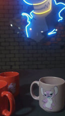 Kit 2 Mini Canecas Stitch e Angel Love Namorados 100ml